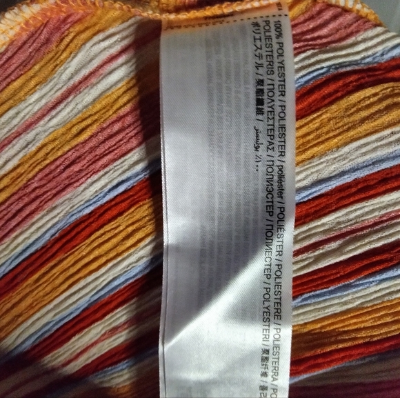 MNG Mango Vibrant Striped Twist Front Flowy Maxi Dress Size 8 NWT - Picture 10 of 10